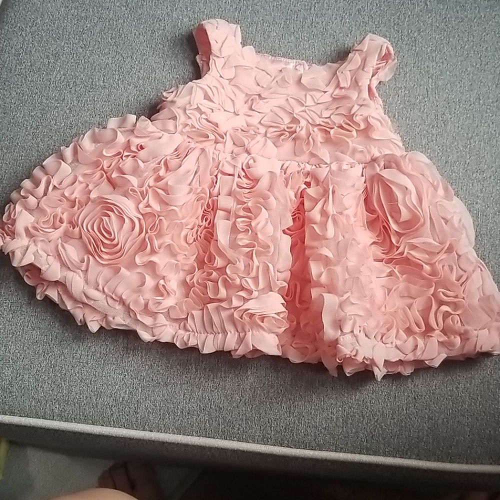 Pink ruffle dress